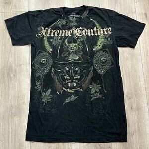 Xtreme Couture Black Demon Skull Street Urban Grunge Y2K Tee T Shirt Size Large